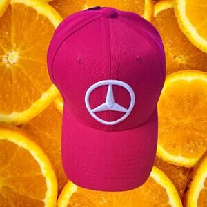 NWT DF Red Mercedes Hook and Loop Closure Adjustable Baseball Hat Cap‎